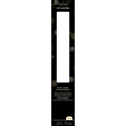 LED Dinner Candles Cream 24cm (Set of 2)