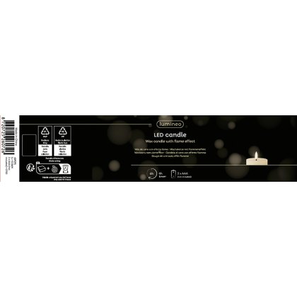 LED Pillar Candle Gold 15cm