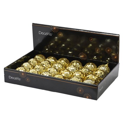 Glass Mirror Bauble Gold (Multiple Sizes)