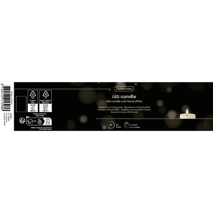 LED Pillar Candle Gold 11.3cm