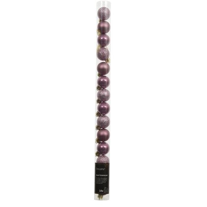 Shatterproof Baubles In Tube 3cm (Set of 14) Multiple Colours Shatterproof Baubles In Tube 3cm (Set of 14) Multiple Colours