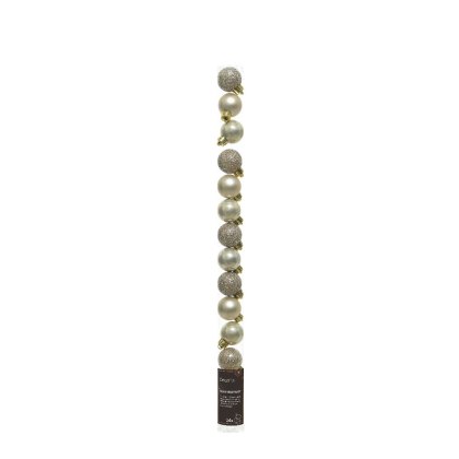 Shatterproof Baubles In Tube 3cm (Set of 14) Multiple Colours