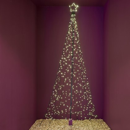 16ft/500cm LED Micro Christmas Tree Black With Warm White Lights