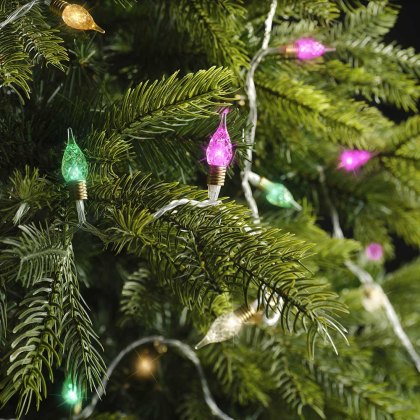 180 LED Vintage Twinkle Lights 1790cm Multicoloured With Transparent Cable