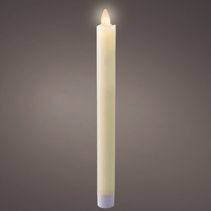 LED Dinner Candle Christmas Red 24cm Set (Multiple Colours)