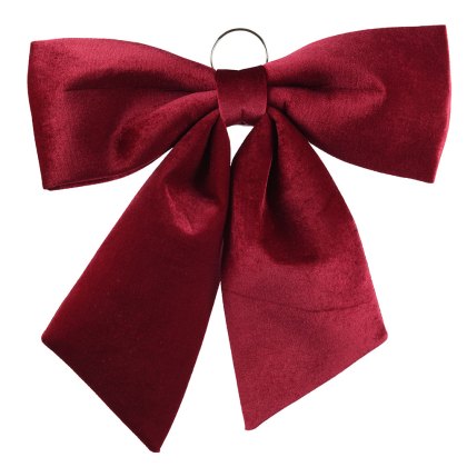 Decorative Bow Velour Red (Multiple Sizes)