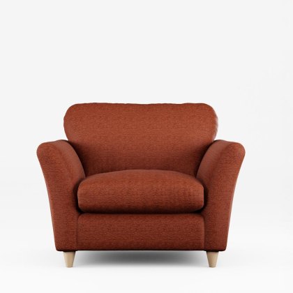 Alpine Armchair Fabric Mikah Maple With Country Oak Legs