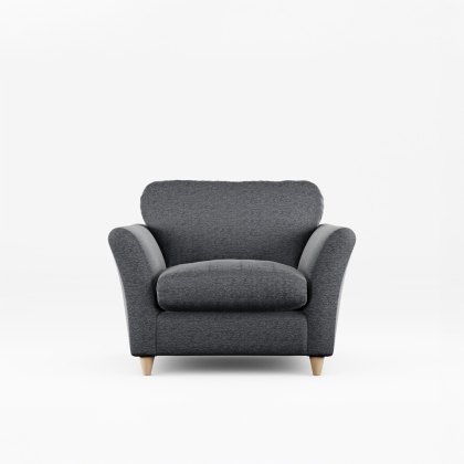 Alpine Armchair Fabric Mikal Cosmos With Country Oak Legs