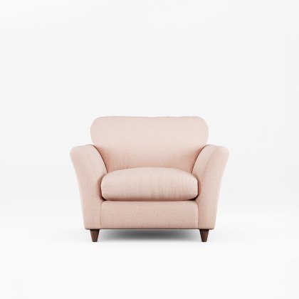 Alpine Armchair Fabric Minco Clay With Burnished Legs