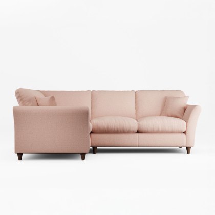 Alpine 4 Seater Corner Sofa Fabric Minco Clay With Burnished Legs