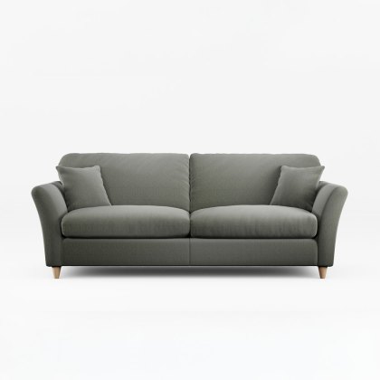 Alpine 4 Seater Sofa Fabric Ansell Moss With Country Oak Legs