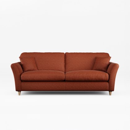 Alpine 4 Seater Sofa Fabric Mikah Maple With Country Oak Legs