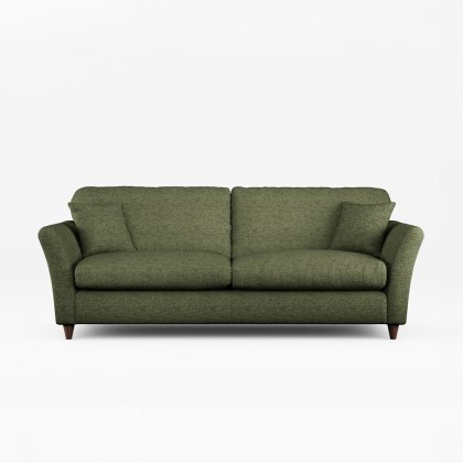 Alpine 4 Seater Sofa Fabric Minco Basil With Burnished Legs