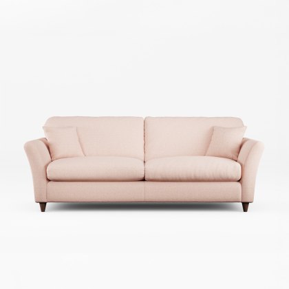 Alpine 4 Seater Sofa Fabric Minco Clay With Burnished Legs