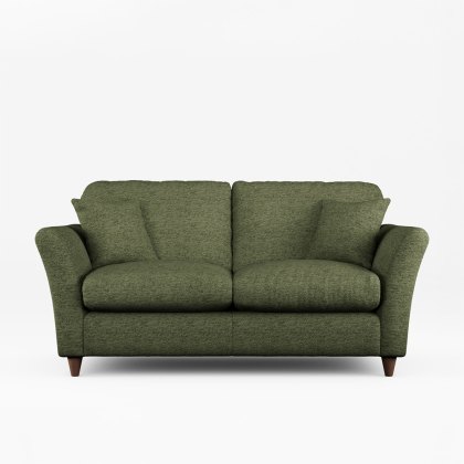 Alpine 2 Seater Sofa Fabric Minco Basil With Burnished Legs