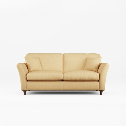 Alpine 3 Seater Sofa Fabric Oslo Ochre With Burnished Legs