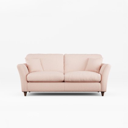 Alpine 3 Seater Sofa Fabric Minco Clay With Burnished Legs