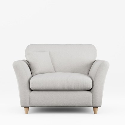 Alpine Snuggler Fabric Minco Grey With Country Oak Legs