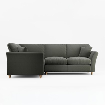 Alpine 4 Seater Corner Sofa Fabric Ansel Moss With Country Oak Legs