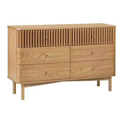 Sanremo 3 + 3 Drawer Chest Of Drawers Natural Oak Sanremo 3 + 3 Drawer Chest Of Drawers Natural Oak