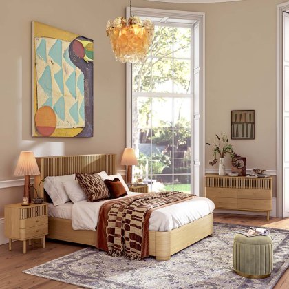 Sanremo 3 Drawer Bedside Locker Oak (Multiple Colours)