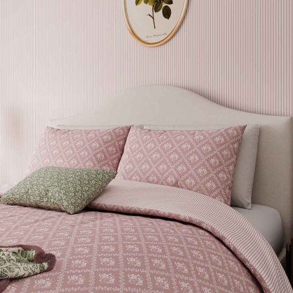Meadow Posy Reversible Duvet Cover Set Pink (Multiple Sizes)