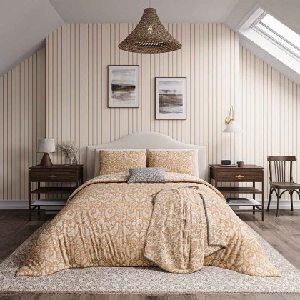 Pheasants Duvet Cover Set Copper (Multiple Sizes)