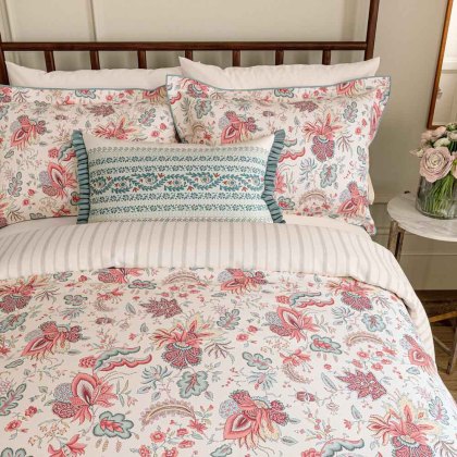 Chintz Reverie Duvet Cover Set Double Red & Teal