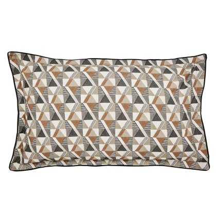 Harun Duvet Cover Set Charcoal & Tan (Multiple Sizes)