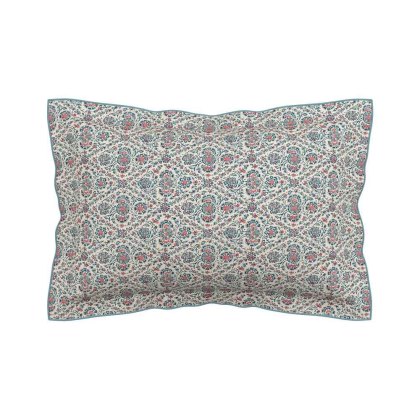 Indian Lattice Duver Cover Set Red & Teal (Multiple Sizes)