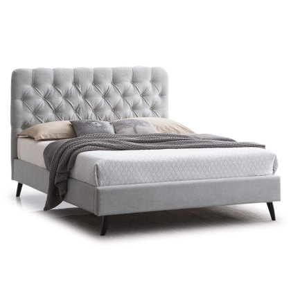 Cruz Double (135cm) Bedstead Fabric Light Grey & Orchid Mattress Bed Bundle Cruz Double (135cm) Bedstead Fabric Light Grey & Orchid Mattress Bed Bundle