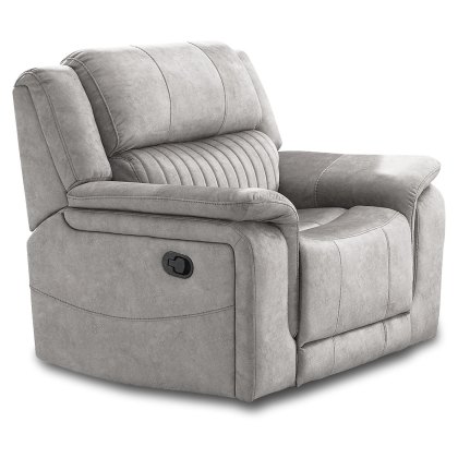 Albrun Electric Reclining Armchair Faux Suede Light Grey Albrun Electric Reclining Armchair Faux Suede Light Grey