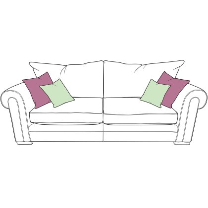 Oceanus 3 Seater Standard Back Sofa Fabric A Oceanus 3 Seater Standard Back Sofa Fabric A