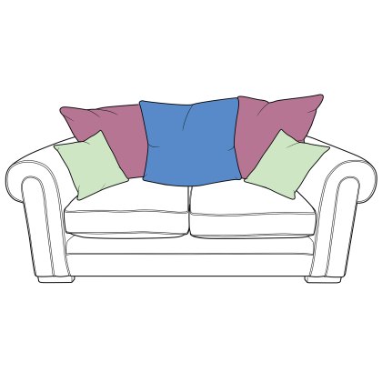 Oceanus 2 Seater Scatter Back Sofa Fabric A Oceanus 2 Seater Scatter Back Sofa Fabric A