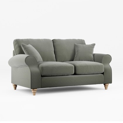 Hazel 2 Seater Sofa Fabric Ansell Moss With Country Oak Leg Hazel 2 Seater Sofa Fabric Ansell Moss With Country Oak Leg