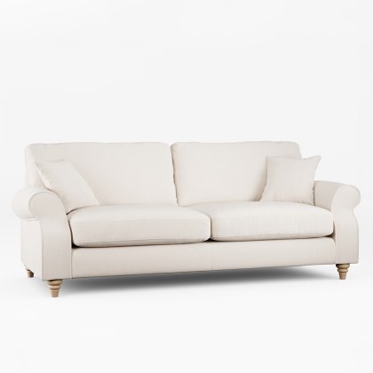 Hazel 4 Seater Sofa Fabric Ansell Bamboo With Country Oak Leg Hazel 4 Seater Sofa Fabric Ansell Bamboo With Country Oak Leg