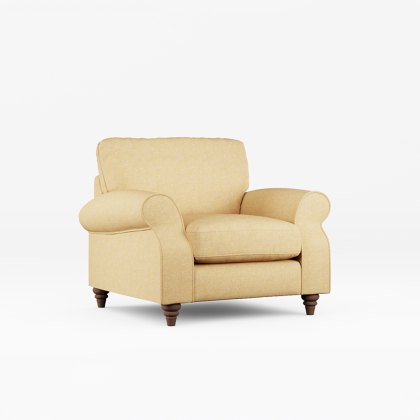 Hazel Armchair Fabric Oslo Ochre With Burnished Beech Leg Hazel Armchair Fabric Oslo Ochre With Burnished Beech Leg