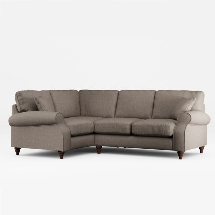 Hazel 4 Seater Corner Sofa Fabric Oslo Mole With Burnished Beech Leg Hazel 4 Seater Corner Sofa Fabric Oslo Mole With Burnished Beech Leg