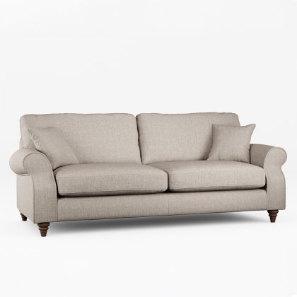 Hazel 4 Seater Sofa Fabric Oslo Mole With Burnished Beech Leg Hazel 4 Seater Sofa Fabric Oslo Mole With Burnished Beech Leg