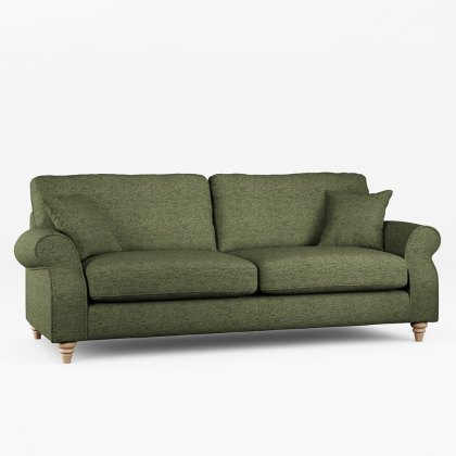 Hazel 4 Seater Sofa Fabric Minco Clay With Burnished Beech Leg Hazel 4 Seater Sofa Fabric Minco Clay With Burnished Beech Leg