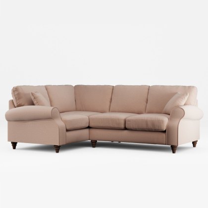 Hazel 4 Seater Corner Sofa Fabric Ansell Rusty Rose With Burnished Beech Leg Hazel 4 Seater Corner Sofa Fabric Ansell Rusty Rose With Burnished Beech Leg