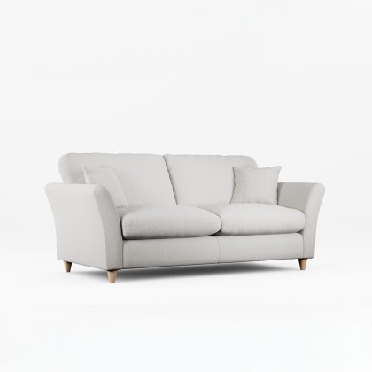 Alpine 3 Seater Sofa Fabric Minco Grey With Country Oak Leg Alpine 3 Seater Sofa Fabric Minco Grey With Country Oak Leg