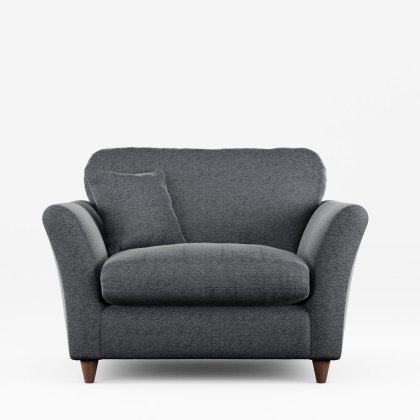 Alpine Snuggler Fabric Mikal Cosmos With Country Oak Leg Alpine Snuggler Fabric Mikal Cosmos With Country Oak Leg