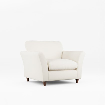 Alpine Armchair Fabric Minco Ivory With Burnished Beech Leg Alpine Armchair Fabric Minco Ivory With Burnished Beech Leg
