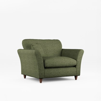 Alpine Snuggler Fabric Minco Basil With Burnished Beech Leg Alpine Snuggler Fabric Minco Basil With Burnished Beech Leg