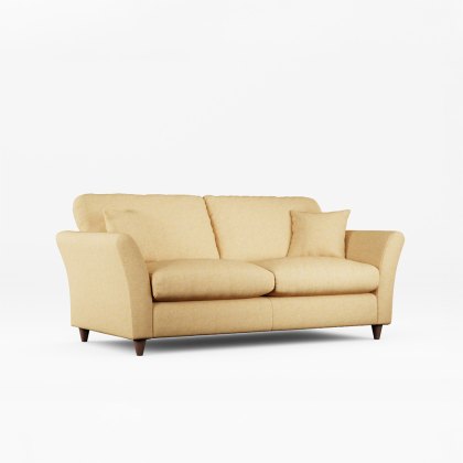 Alpine 3 Seater Sofa Fabric Oslo Ochre With Burnished Beech Leg Alpine 3 Seater Sofa Fabric Oslo Ochre With Burnished Beech Leg