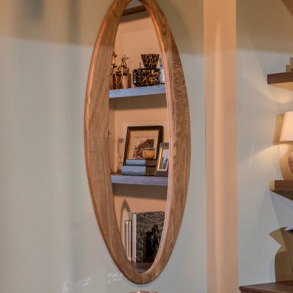 Jacque Oval Mirror Oak