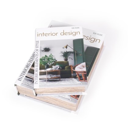 Interior Decorative Book Box (Set Of 2) Interior Decorative Book Box (Set Of 2)