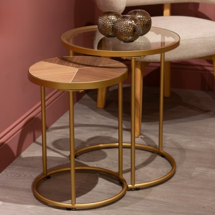Andrea Nest Of Tables (Set of 2) Gold
