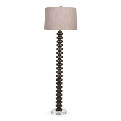 Caleb Floor Lamp Black Base With Taupe Shade Caleb Floor Lamp Black Base With Taupe Shade